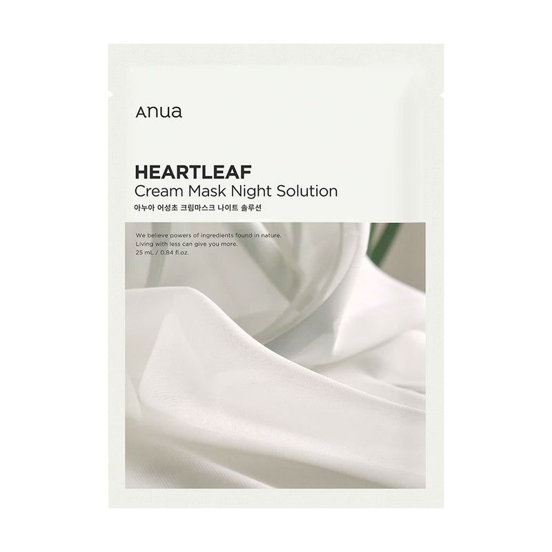 ANUA Heartleaf Night Solution Cream Sheet Mask
