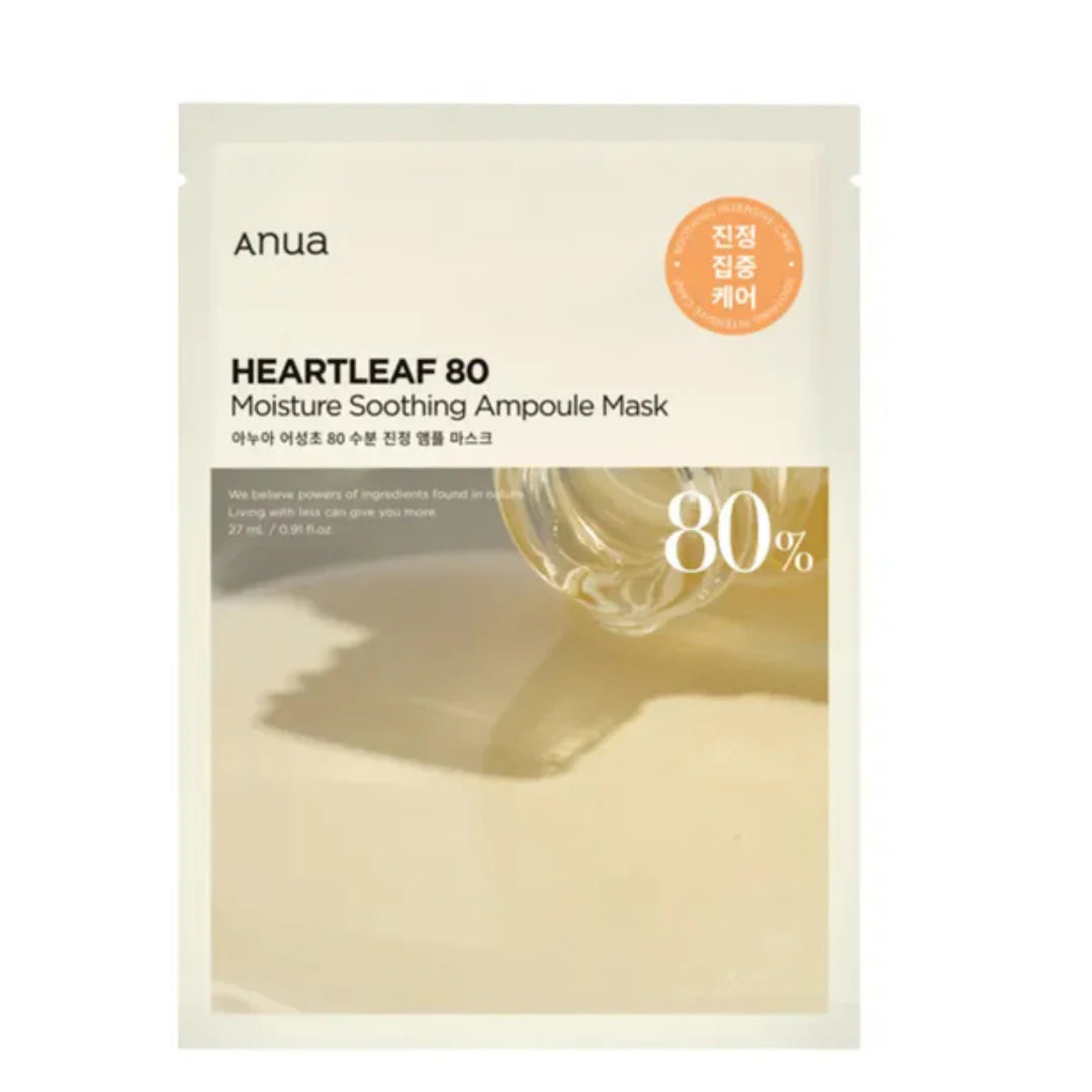 ANUA : Heartleaf 80 Moisture Soothing Ampoule Mask