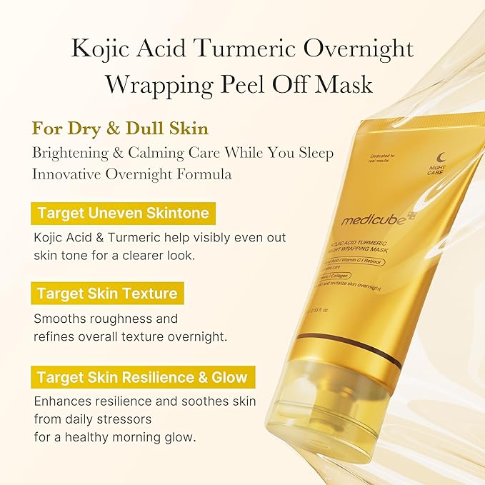 MEDICUBE : Kojic Acid Turmeric Night Wrapping Mask 75ml