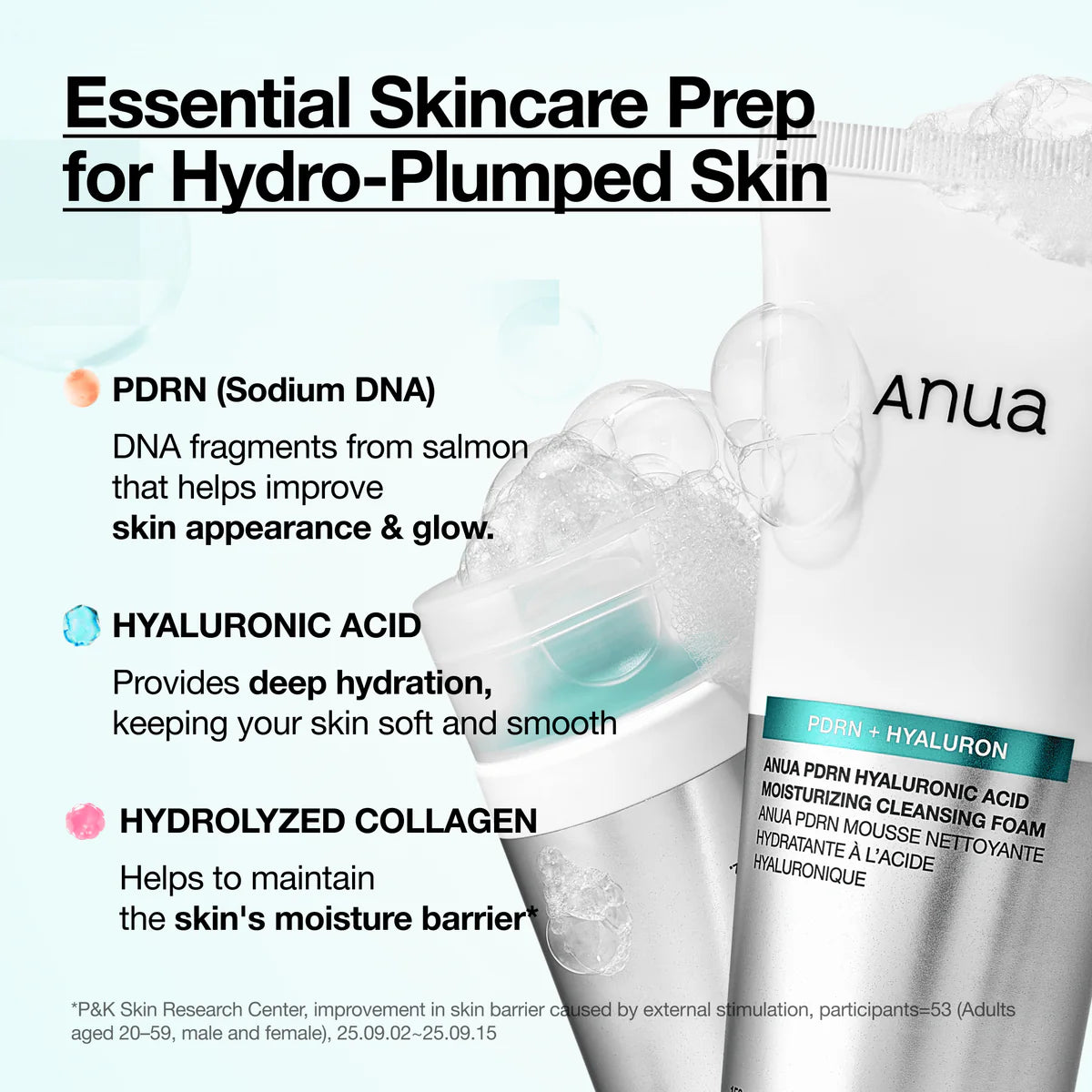 ANUA : PDRN Hyaluronic Acid Moisturizing Cleansing Foam 150ml