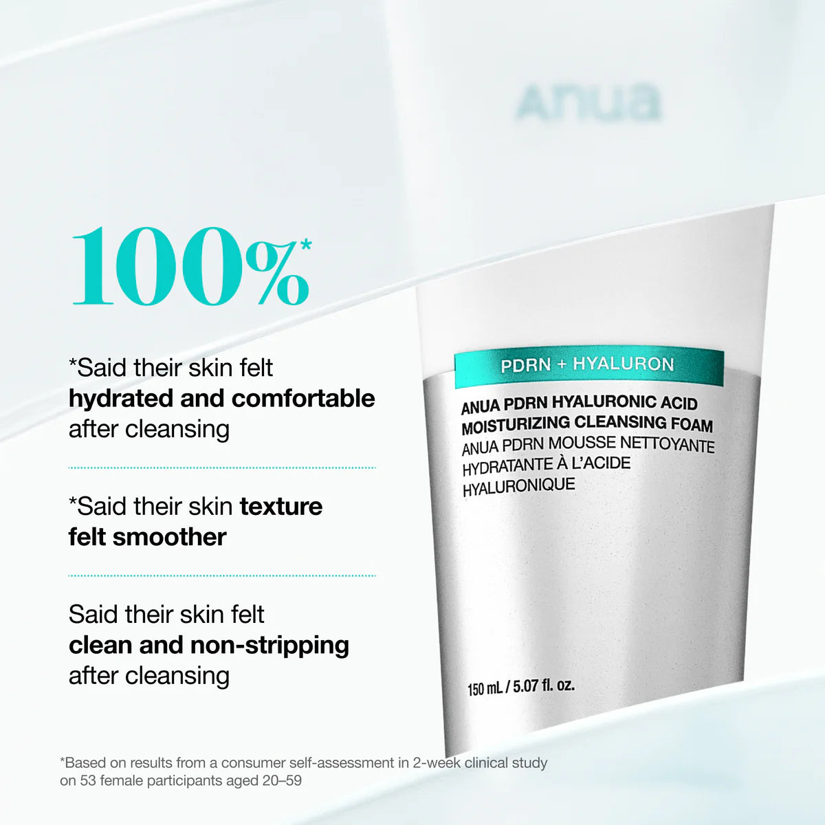 ANUA : PDRN Hyaluronic Acid Moisturizing Cleansing Foam 150ml