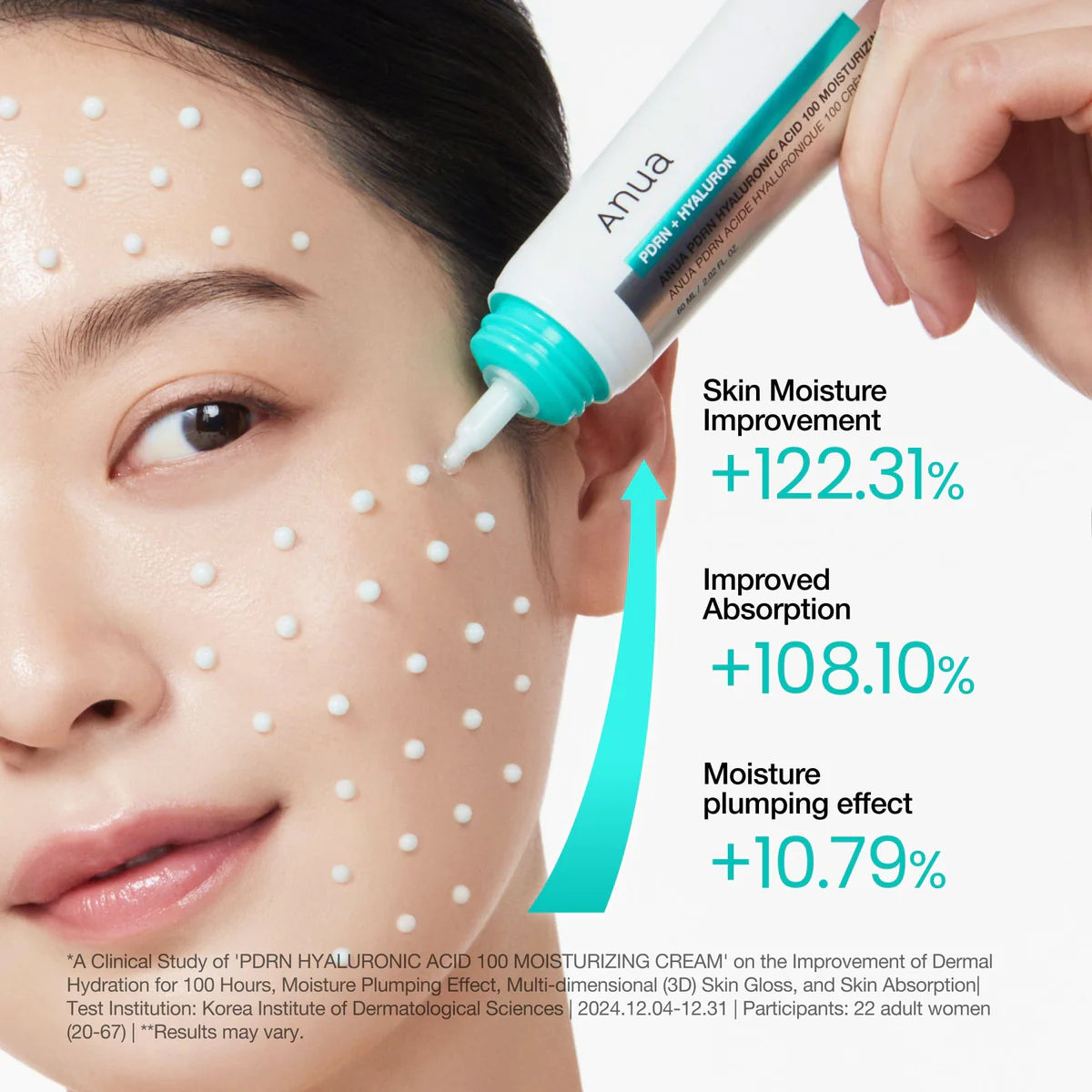ANUA : PDRN Hyaluronic Acid 100 Moisturizing Cream 60ml