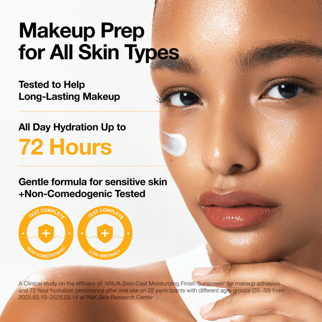 ANUA : Zero-cast Moisturizing Finish Sunscreen SPF 50