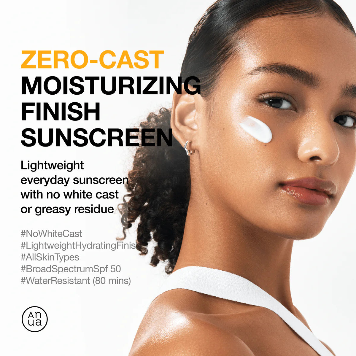 ANUA : Zero-cast Moisturizing Finish Sunscreen SPF 50