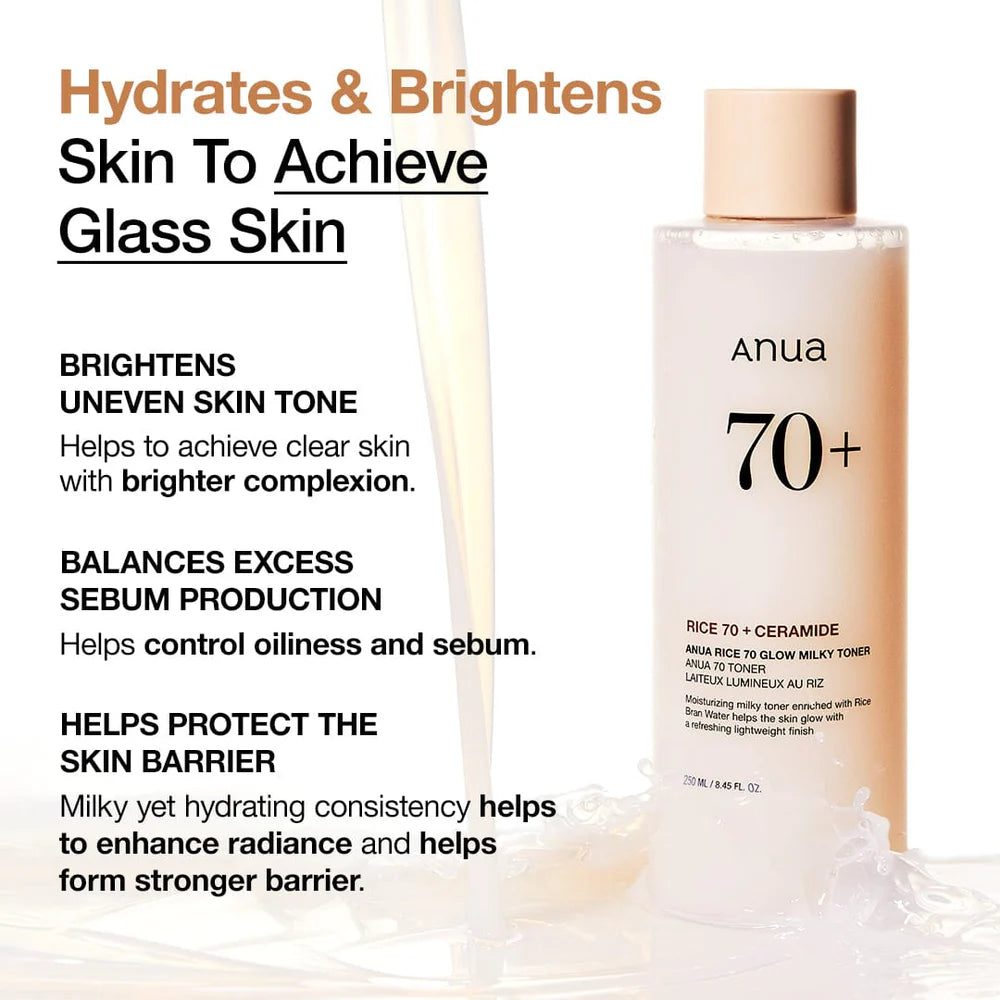 ANUA : Rice 70 Glow Milky Toner 150ml